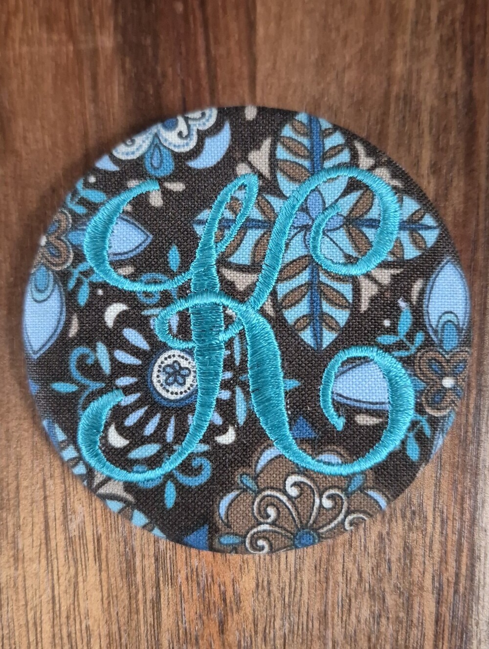 Embroidered Letter K Pin